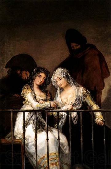 Francisco de goya y Lucientes Majas on Balcony Norge oil painting art